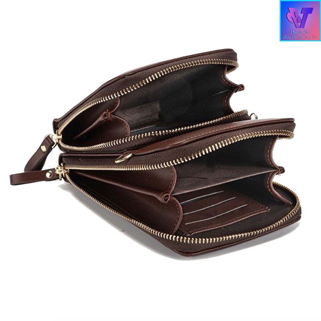Túi Nam Mini Tiện Dụng Năng Động Hàn Quốc Chất Da Đẹp Đeo Chéo Có Hai Ngăn Kéo Khóa Riêng Biệt PB032 | BigBuy360 - bigbuy360.vn