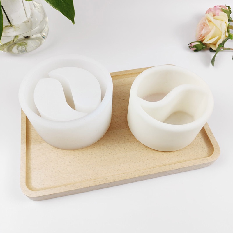Khuôn Silicone Làm Đất Sét Hình Taichi / Hoa / Ống Đựng Bút Sáng Tạo
