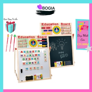 Bảng Chữ Cái Gỗ , Bảng Ghép Nam Châm 2 Mặt Bằng Gỗ Cho Bé Học Chữ Cái Và Số Thông Minh