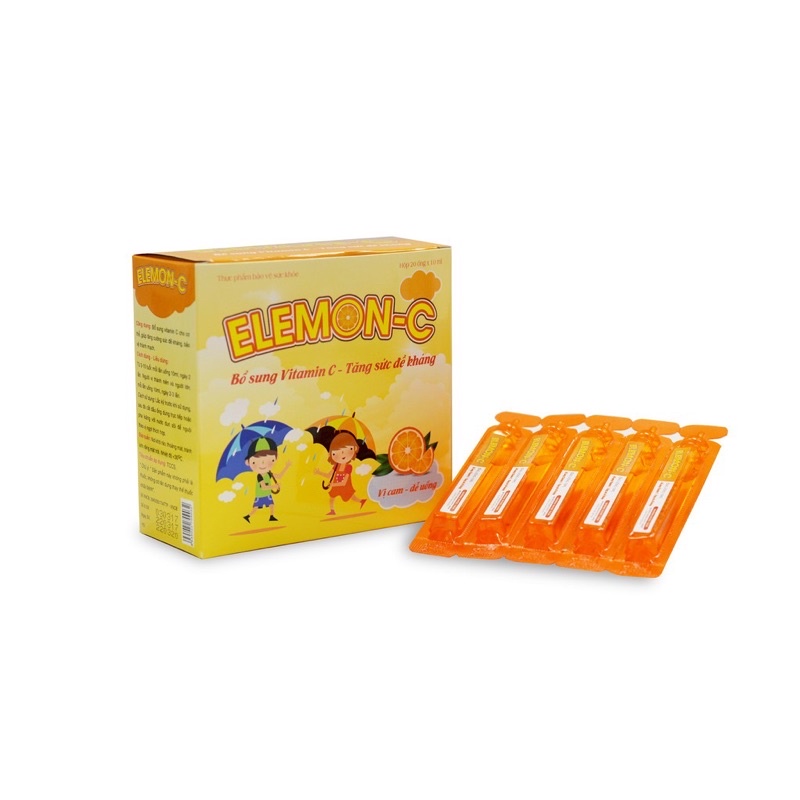 Vitamin C Elemon Tăng Cường Đề Kháng Hộp 20 Ống