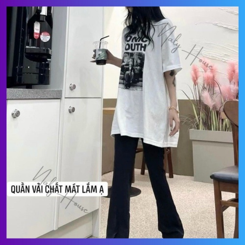 Quần Legging Nữ Legging Ống Loe Cạp Cao 7 Phân Hack Dáng Chất Cotton | WebRaoVat - webraovat.net.vn