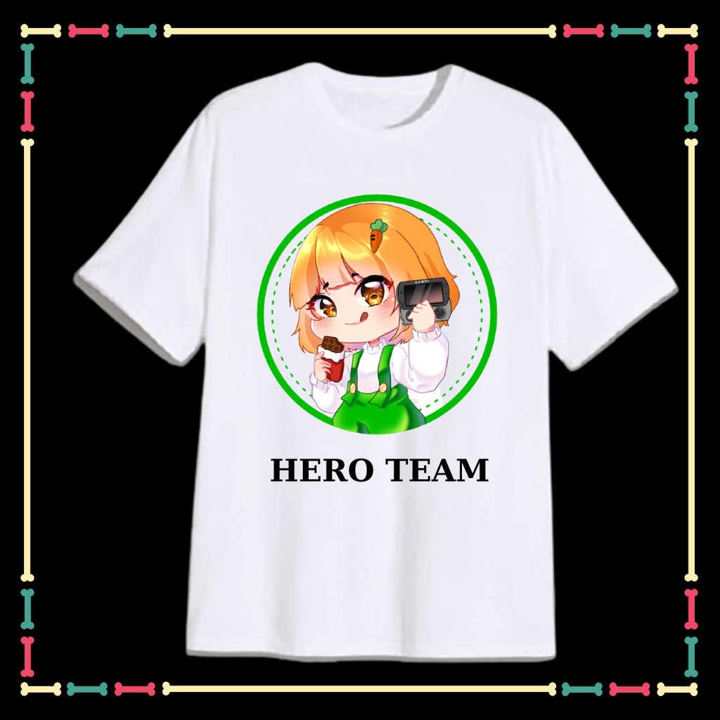 Áo thun cho bé gái in mẫu HERO TEAM dễ thương, xịn xò