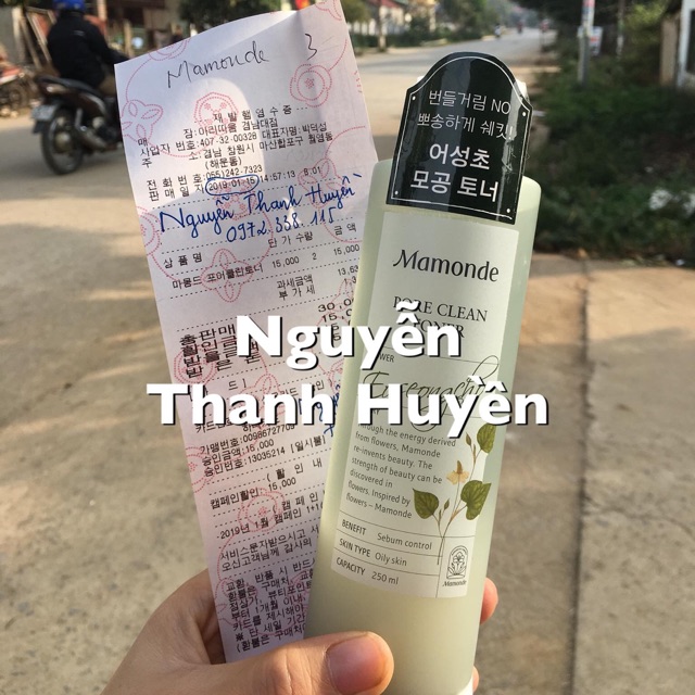 Toner Mamode diếp cá. Bill mua ngày 02/4/2019👍