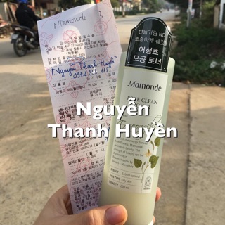 Toner mamode diếp cá. bill mua ngày 02/4/2019👍