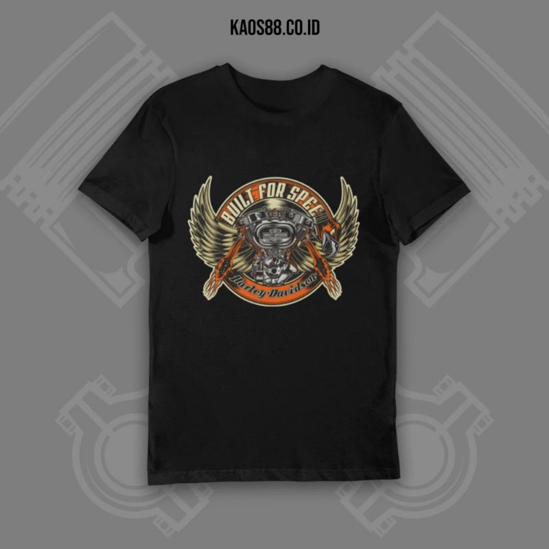 Áo Thun Cotton In Hình Harley Davidson Tốc Độ 30s