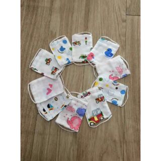 Khẩu trang vải xô cho bé sơ sinh đến 1,2 tuổi