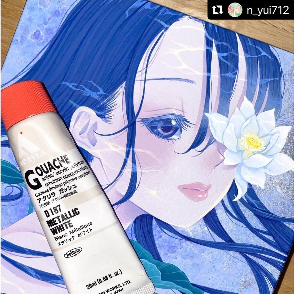 Màu Acrylic gouache tuýp lẻ 20ml tone Nâu-Đen-Trắng
