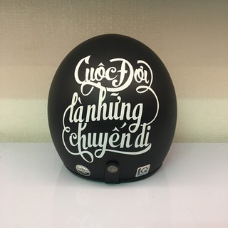 Mũ bảo hiểm 3/4 đen - hàng đạt chuẩn