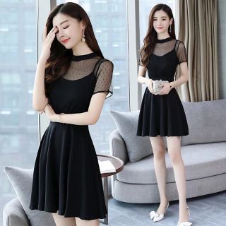ĐẦM XÒE ĐEN PHỐI LƯỚI BI