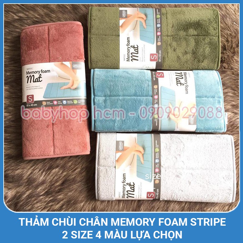 Thảm Chùi Chân Lock&amp;Lock Memory Foam Stripe MAT510 MAT511 Loại Có Gân