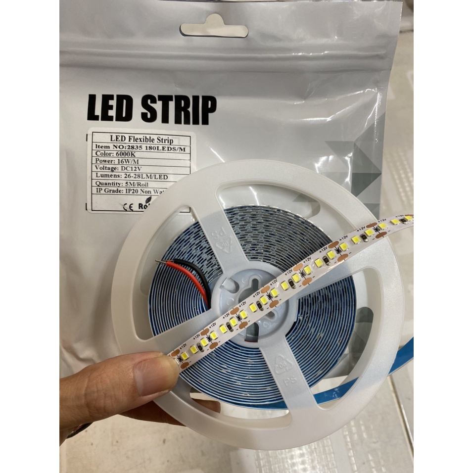 Led dây 12v 2835 siêu sáng cao cấp 180 chíp led lắp đèn led thanh nhôm