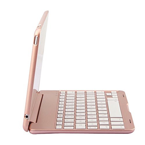 Bàn phím Bluetooth F8S kiêm ốp lưng cho iPad Mini 123 (Rose Gold)