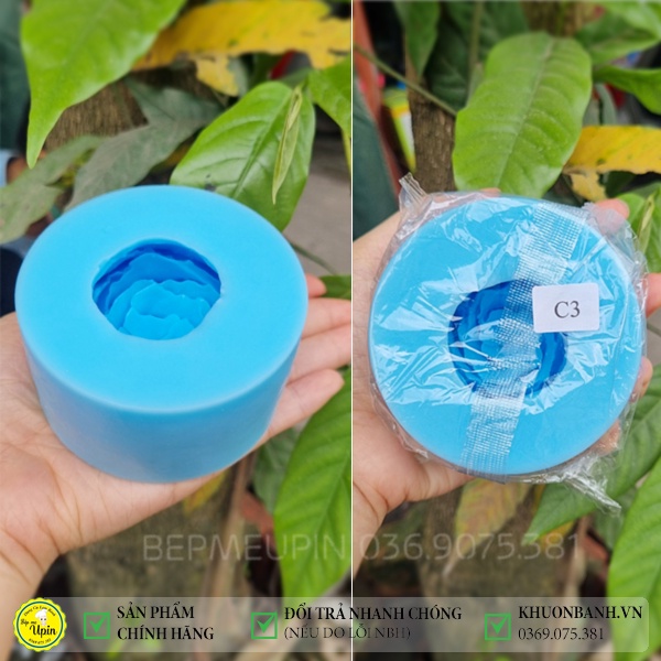 Khuôn silicon 4d hoa hồng thái mã C3