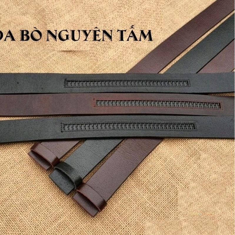 Thắt lưng da không mặt cao cấp cho dây có khấc sizi  3.6 cm [ DÂY CÓ KHẤC ]