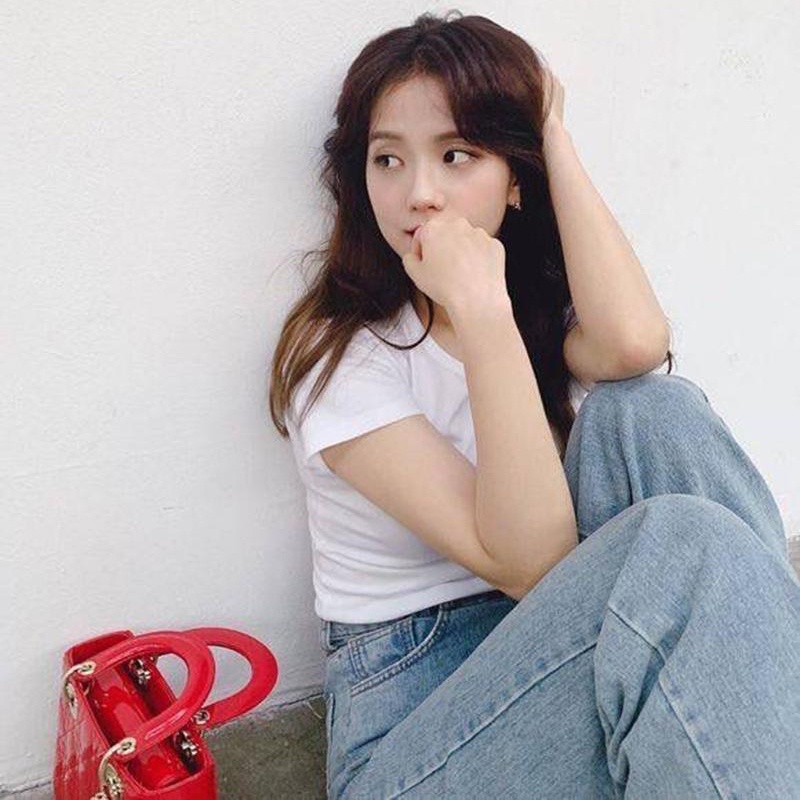 Quần Jean Xanh Dương Ôm Dáng Thời Trang Hàn Quốc Cho Nữ