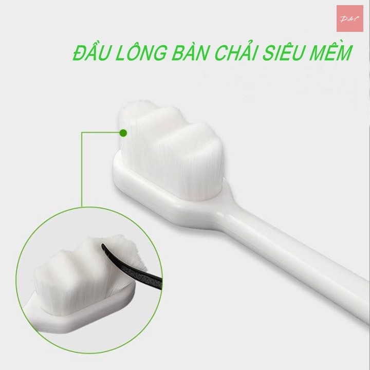 Bàn Chải Siêu Mềm - Bàn Chải Đánh Răng Than Hoạt Tính Sợi Lông Nano Siêu Nhỏ Cho Răng Nhạy Cảm ( CÓ HỘP ĐỰNG )