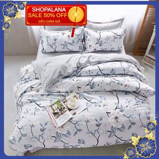 Bộ ga gối 1m2 hoa dây lá bạc