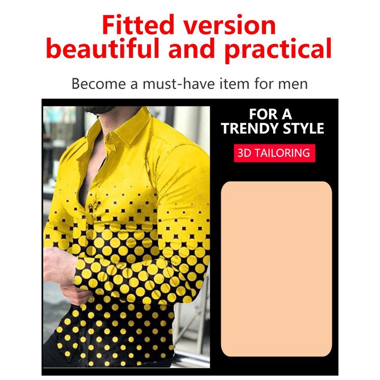 Áo sơ mi nam dài tay họa tiết hoa văn độc đáo