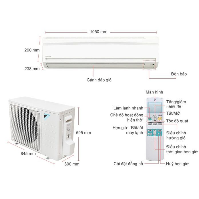 Máy lạnh Daikin 2.0 HP FTC50NV1V (Miễn phí giao tại HCM-ngoài tỉnh liên hệ shop)
