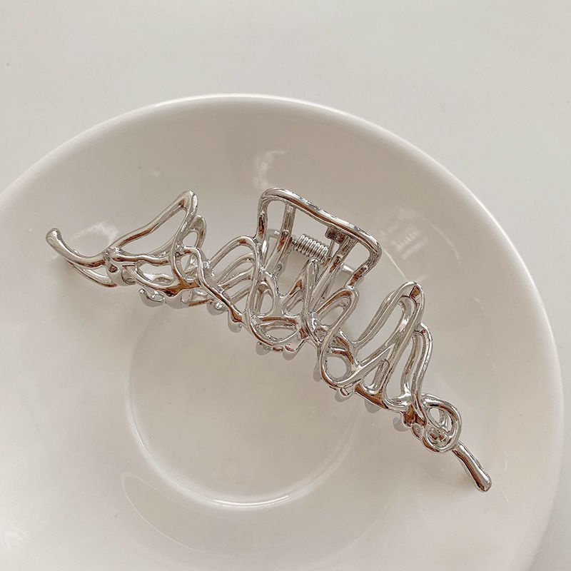 Kẹp tóc răng cá mập bằng kim loại đơn giản thời trang