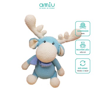 Gấu bông móc len Amigurumi cao cấp Amiu Việt Nam - Tuần lộc Bé Bự, đồ chơi thú len cao cấp - SP000058