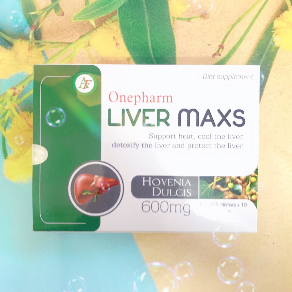 Mát gan, Giải độc gan Onepharm Liver maxs hộp 50 viên giúp thanh nhiệt và bảo vệ gan