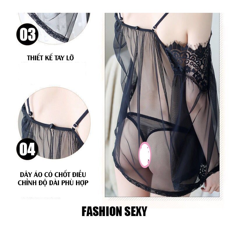 Váy Ngủ Sexy Trễ Vai Kèm Quần Lót | BigBuy360 - bigbuy360.vn