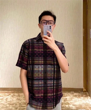 Áo sơ mi caro tay ngắn thời trang cho cặp đôi