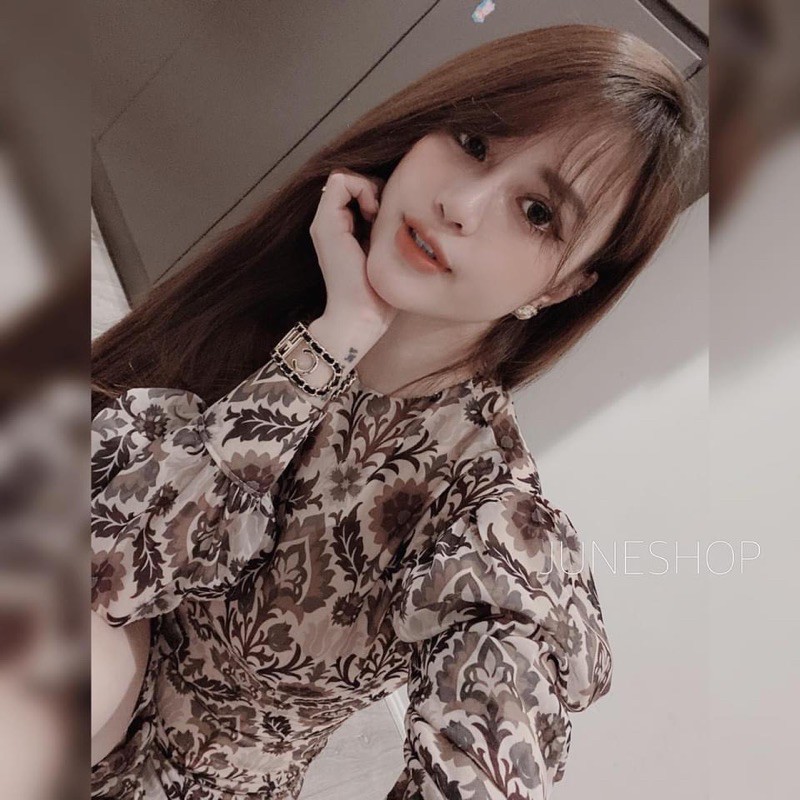 Váy hoa nhún hoạ tiết cho nữ | BigBuy360 - bigbuy360.vn