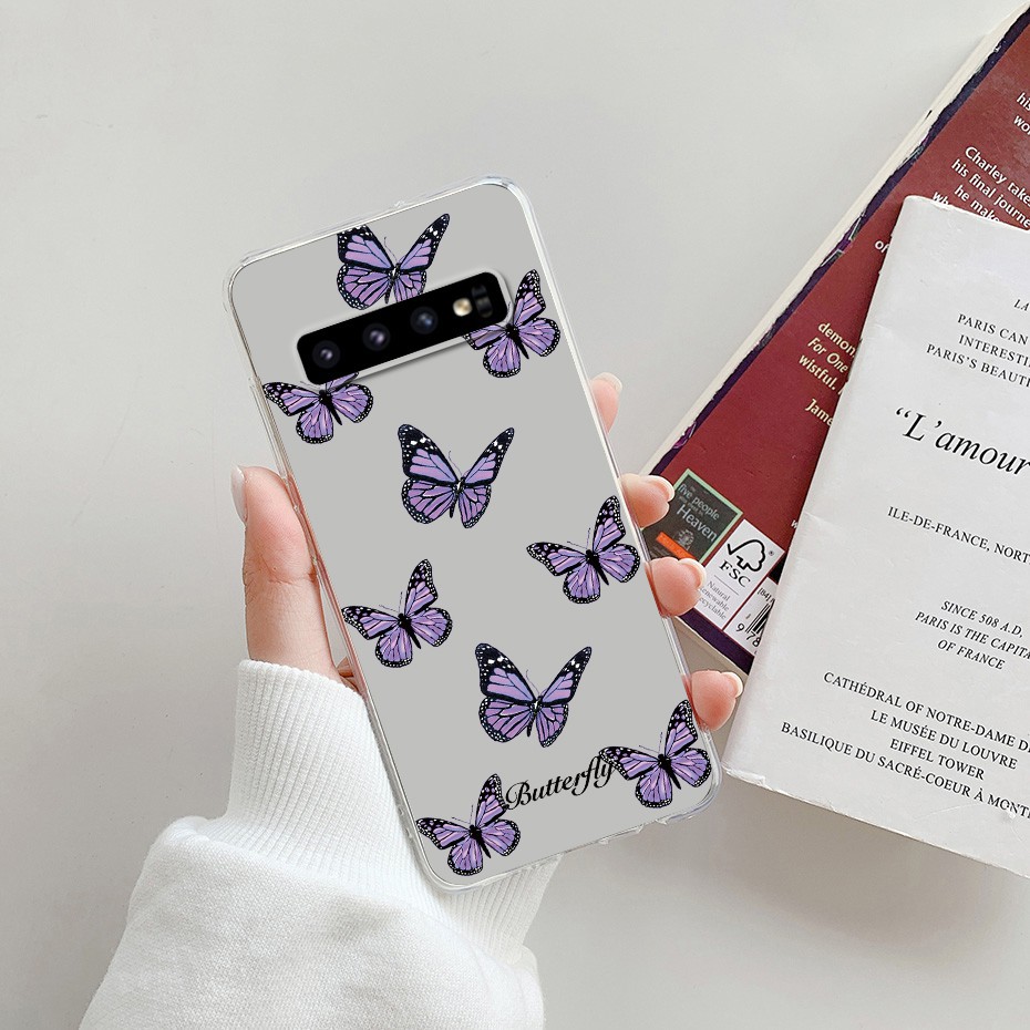 Ốp điện thoại silicon mềm trong suốt in hình xinh xắn cho Samsung Galaxy S10/S10E/S10 Plus