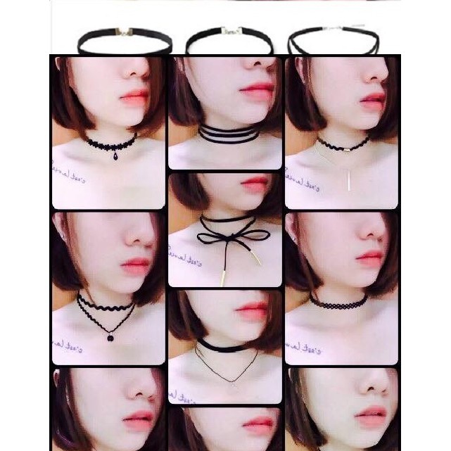 Bộ 12 +1 Vòng Cổ Choker Cá Tính Và Thời Trang vòng giá không dổi -vt09