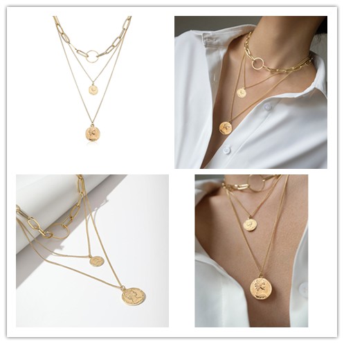 vòng cổ Dài Hai Lớp Thời Trang Dành Cho Nữ