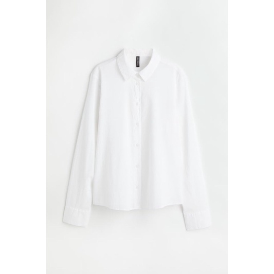Áo sơ mi trắng, sơ mi cotton nữ HM auth
