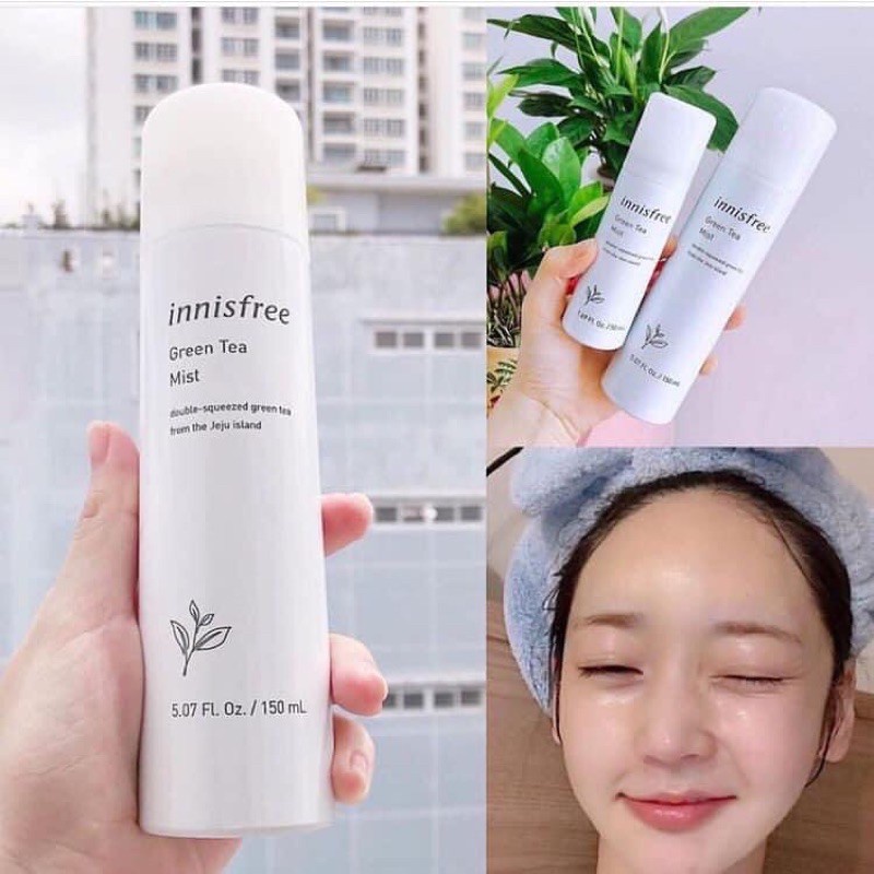 Xịt khoáng INNISFREE trà xanh 50ml hàng có sẵn innisfree