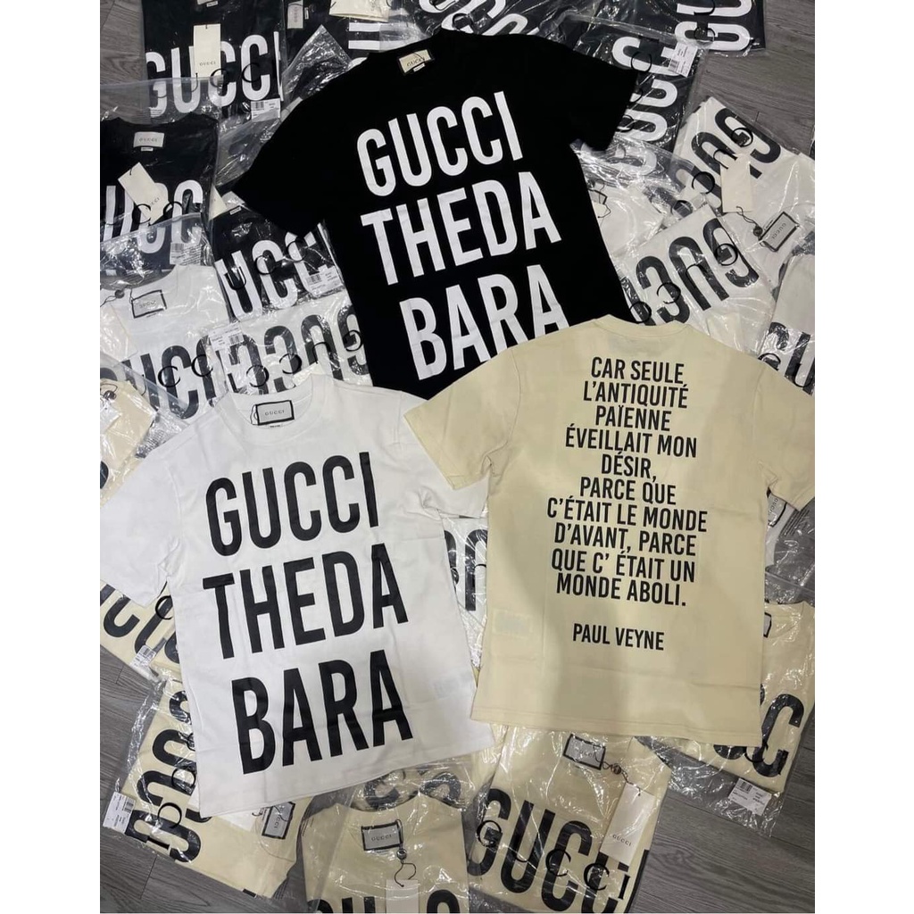 Áo Thun Gucci Mẫu Cao Cấp Mới Nhất Thị Trường Chất Liệu Hoàn toàn 100% cotton 2 chiều In Chữ Chóng Bong Tróc _ N.SHOP010