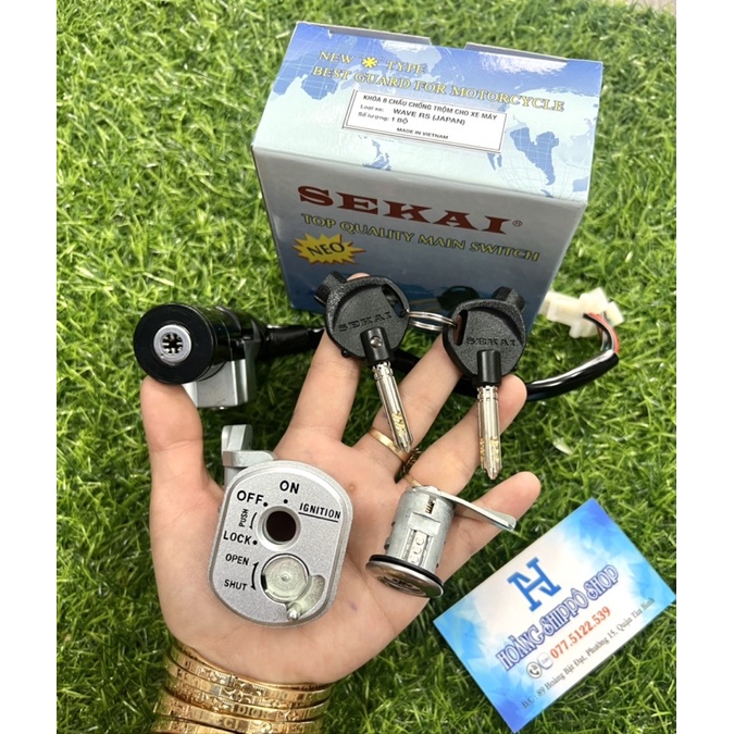 Ổ khoá sekai 8 cạnh cho wave RS 2007
