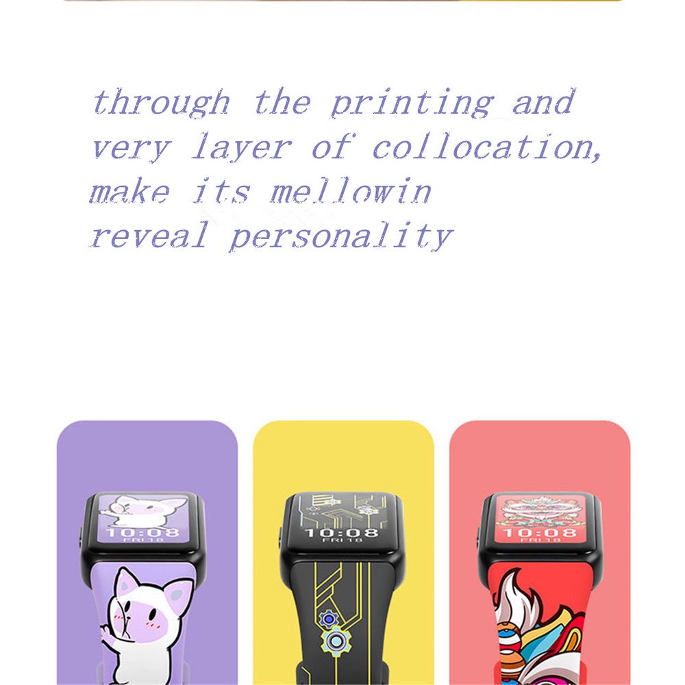 Dây đeo đồng hồ thông minh bằng silicon in họa tiết thời trang thay thế cho huawei band 6/honor band 6