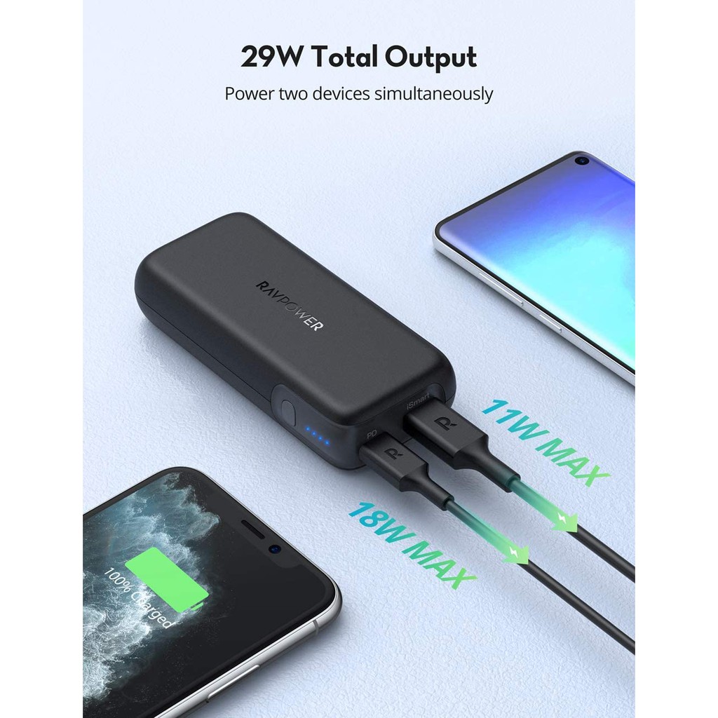 Sạc dự phòng RAVPower 10000mAh 29w (RPCPBN001)