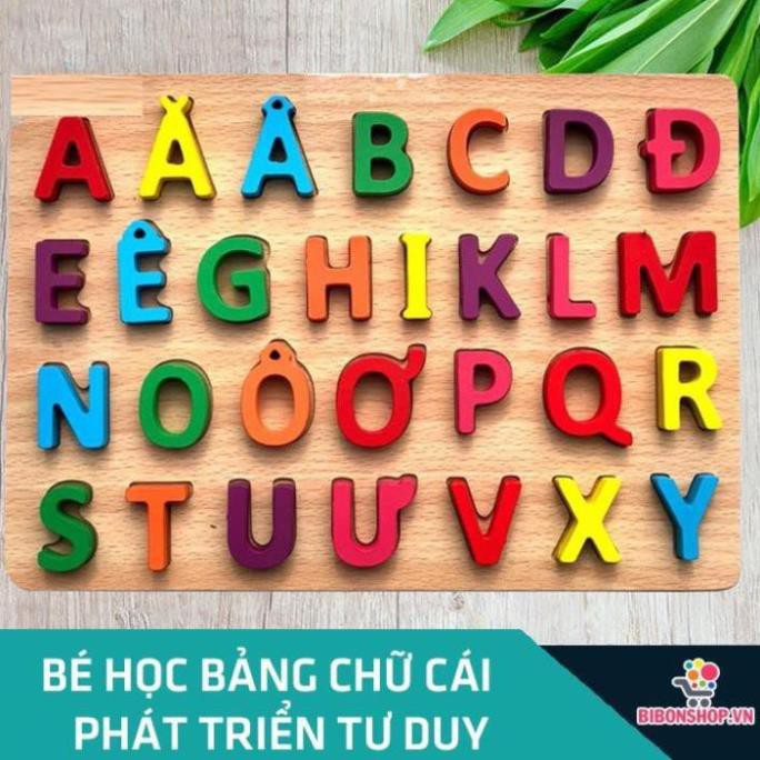 Bảng Chữ Cái In Hoa Tiếng Việt  Bằng Gỗ Hàng Việt Nam