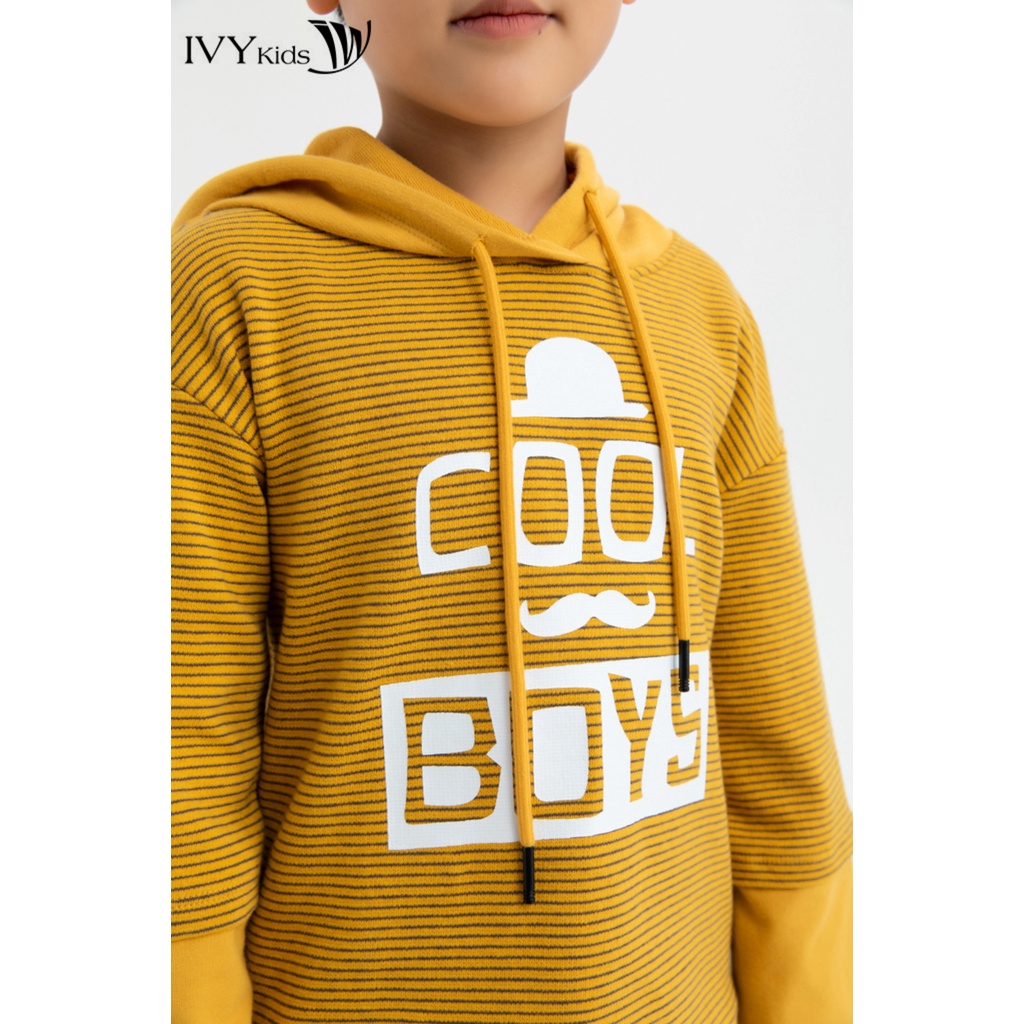 Áo thun kẻ Cool boy bé trai IVY moda MS 58K0601