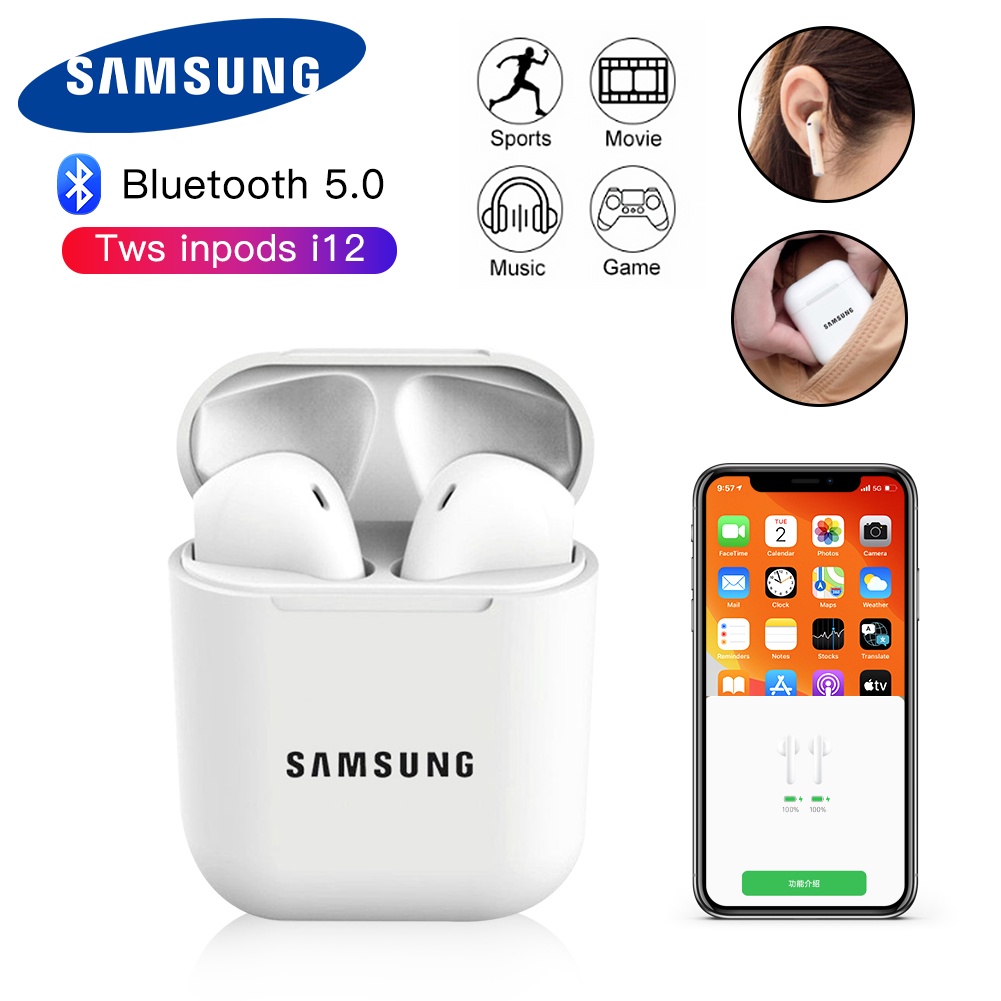 Tai Nghe Bluetooth 5.0 Không Dây Mini Cho Samsung Inpods I12 Tws