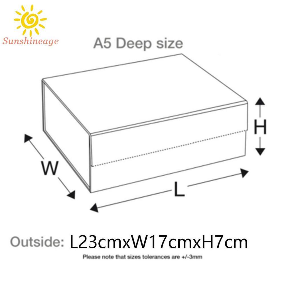 Hộp quà chất liệu dày cứng cỡ 23 * 17 * 7cm có nam châm kèm dây ruy băng