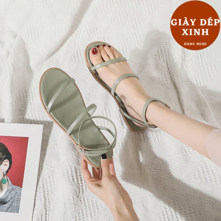 Giày Sandal 3 quai chéo gót Giày dép xinh Mys SD-0228