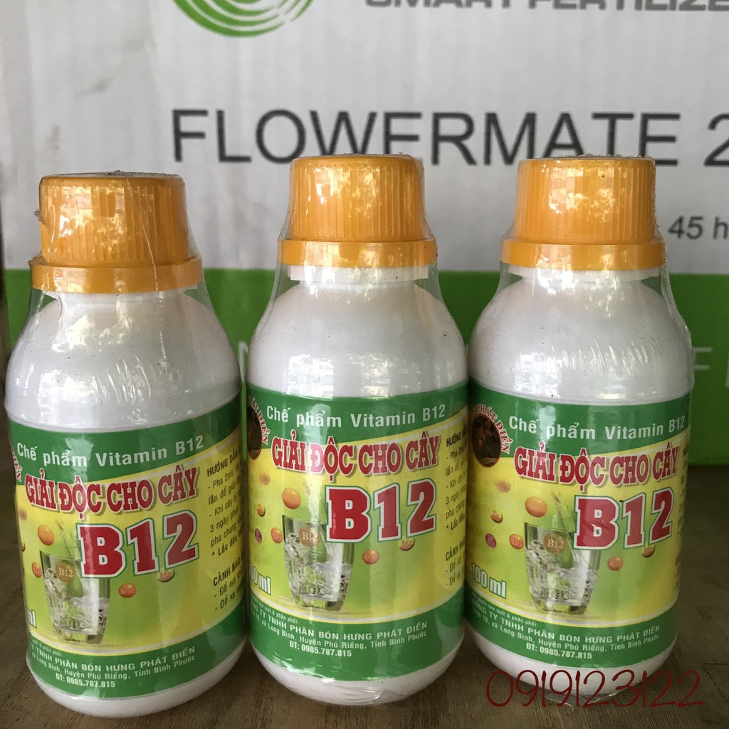 Vitamin B12 lọ nhựa 100ml giải độc cho cây lan – vị cứu tinh cho ngộ độc, sốc phân