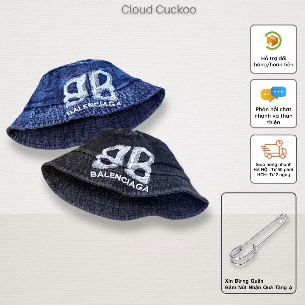 Mũ Bucket Denim Jeans Bò Thêu Chữ Siêu Xinh - Mã Số: MBK05081