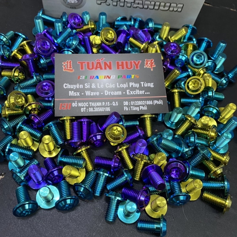 Ốc titan gr5 8li15 dù mỏng bắt đĩa ktm oversize
