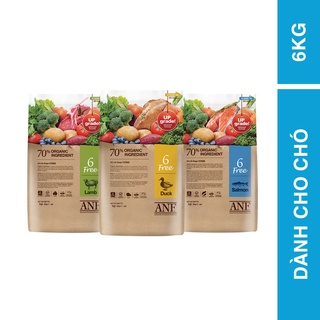 Anf 6 free - thức ăn hạt hữu cơ cho chó túi 6kg vị cá hồi/vịt/cừu