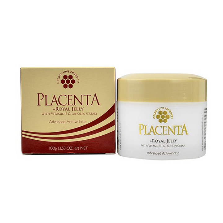 Kem dưỡng nhau thai cừu kết hợp sữa ong chúa và vitamin e Golden hive placenta 100g [Úc]