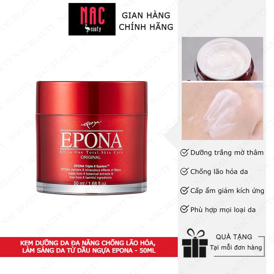 Kem Dưỡng Dầu Ngựa Epona All In One Total Skin Care Intensive 50ml _ Epona Chính Hãng