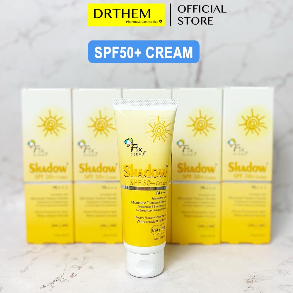 Kem Chống Nắng Fixderma Shadow SPF 30+ Gel và SPF 50+ Cream Cho Da Mặt PA+++ 75g